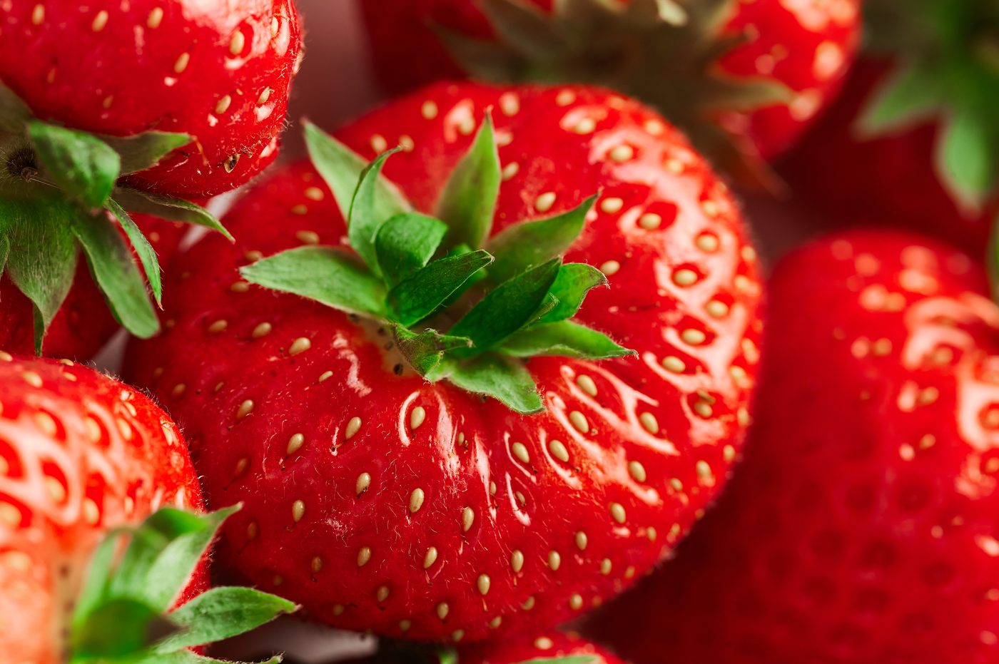 Ripe strawberries, close up